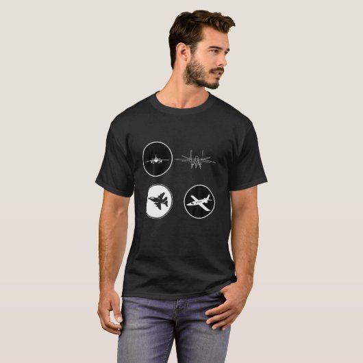 Funny Retro  Airplane Aviation Pilot Gift T-shirt (Voorkant volledig)