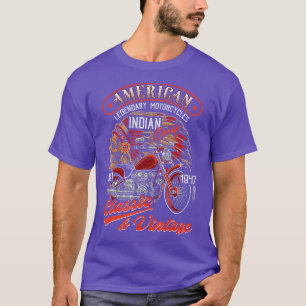 Funny Retro  Amerikaanse Motorfiel Indiaan voor T-shirt