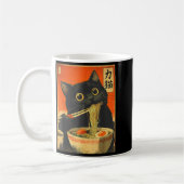 Funny Retro Anime Cat Ramen Japanese Cat Graphic A Koffiemok (Links)