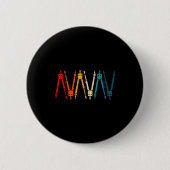 Funny Retro Architect Comp Rainbow Design Ronde Button 5,7 Cm (Voorkant)