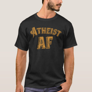 Funny Retro Atheïst AF Throwback Stijl T Shirt