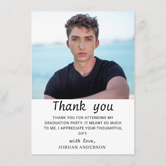 Funny Retro auto's rijden door Afstuderen parade b Bedankkaart (Achterkant)