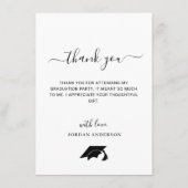 Funny Retro auto's rijden door Afstuderen parade b Bedankkaart (Achterkant)