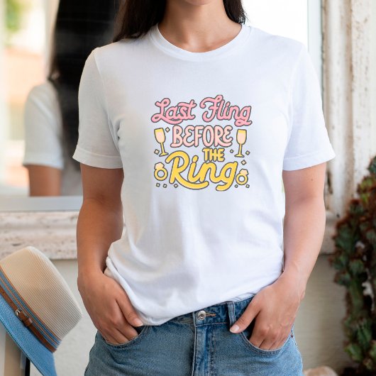 Funny Retro Bachelorette Last Fling T-Shirt