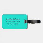 Funny Retro Beach Lady Traveler Bagagelabel (Achterkant horizontaal)