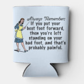 Funny Retro Best Foot Demotivational Blikjeskoeler (Voorkant)