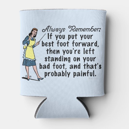 Funny Retro Best Foot Demotivational Blikjeskoeler (Voorkant)