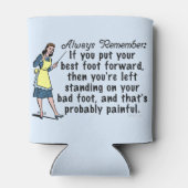 Funny Retro Best Foot Demotivational Blikjeskoeler (Achterkant)