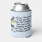 Funny Retro Best Foot Demotivational Blikjeskoeler (Blikje Achterkant)