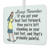 Funny Retro Best Foot Demotivational Luchtverfrisser (Links)
