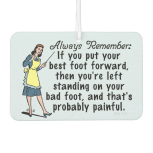 Funny Retro Best Foot Demotivational Luchtverfrisser