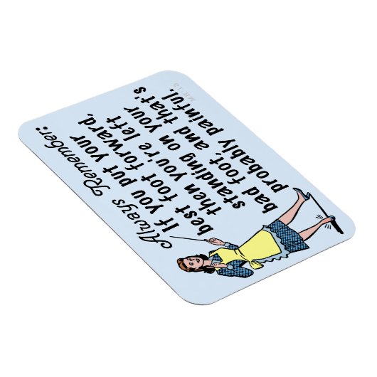 Funny Retro Best Foot Demotivational Magneet (Rechterzijde)