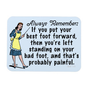 Funny Retro Best Foot Demotivational Magneet