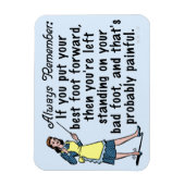Funny Retro Best Foot Demotivational Magneet (Verticaal)