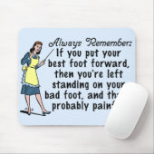 Funny Retro Best Foot Demotivational Muismat (Met muis)