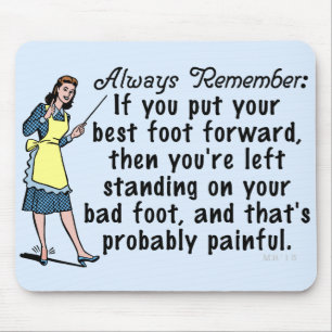 Funny Retro Best Foot Demotivational Muismat