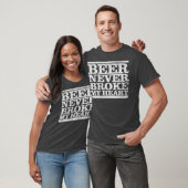 Funny Retro  bier heeft mijn hart nooit gebroken T-shirt (Unisex)