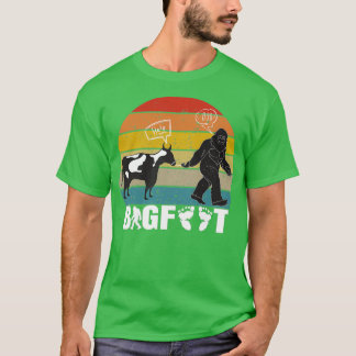 Funny Retro Bigfoot met Koe T-shirt