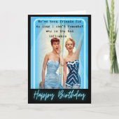 Funny Retro Birthday Card Best Friend-Sassy-Bad Kaart (Voorkant)