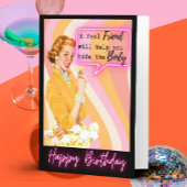 Funny Retro Birthday Card Best Friend-Sassy-Body Kaart