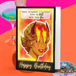 Funny Retro Birthday Card Best Friend-Sassy - Burn Kaart