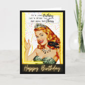 Funny Retro Birthday Card Best Friend-Sassy-Choice Kaart (Voorkant)