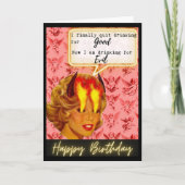 Funny Retro Birthday Card Best Friend - Sassy Evil Kaart (Voorkant)