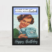 Funny Retro Birthday Card Best Friend-Sassy-Facebo Kaart (Voorkant)