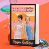 Funny Retro Birthday Card Best Friend-Sassy-Fault Kaart