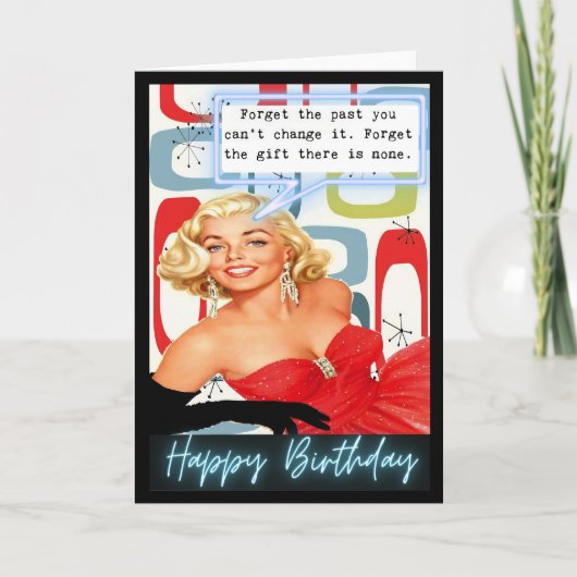 Funny Retro Birthday Card Best Friend-Sassy-Gift Kaart (Voorkant)