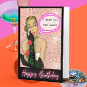 Funny Retro Birthday Card Best Friend-Sassy-Hate Kaart