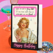 Funny Retro Birthday Card Best Friend-Sassy-Life Kaart