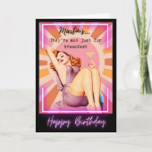Funny Retro Birthday Card Best Friend-Sassy-Martin Kaart (Voorkant)
