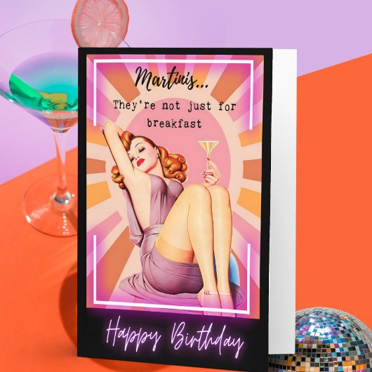 Funny Retro Birthday Card Best Friend-Sassy-Martin Kaart