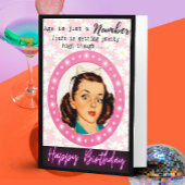 Funny Retro Birthday Card Best Friend-Sassy-Number Kaart