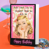 Funny Retro Birthday Card Best Friend-Sassy-Rude Kaart