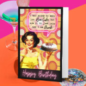 Funny Retro Birthday Card Best Friend-Sassy-Rum Kaart