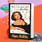Funny Retro Birthday Card Best Friend-Sassy-Silver Kaart