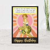Funny Retro Birthday Card Best Friend-Sassy-Sun Kaart (Voorkant)