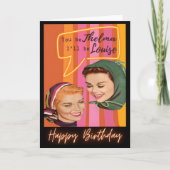 Funny Retro Birthday Card Best Friend-Sassy-Thelma Kaart (Voorkant)