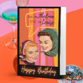 Funny Retro Birthday Card Best Friend-Sassy-Thelma Kaart