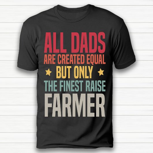Funny Retro  Boer Papa Agriculture Zwart T-shirt