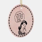 Funny Retro Book Club Keramisch Ornament (Rechts)