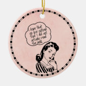 Funny Retro  Book Club Keramisch Ornament (Voorkant)