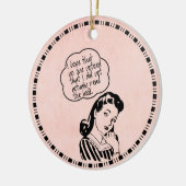 Funny Retro Book Club Keramisch Ornament (Links)