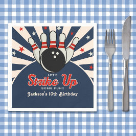 Funny Retro Bowling Birthday Party for Kids Servet