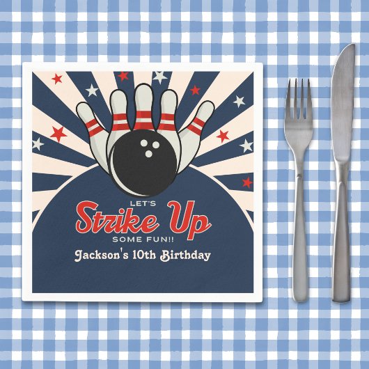 Funny Retro Bowling Birthday Party for Kids Servet