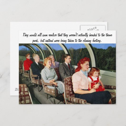 Funny Retro Briefkaart (Voorkant / Achterkant)