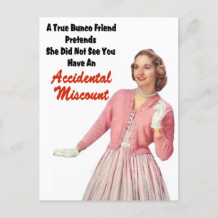 Funny Retro  Bunco Briefkaart
