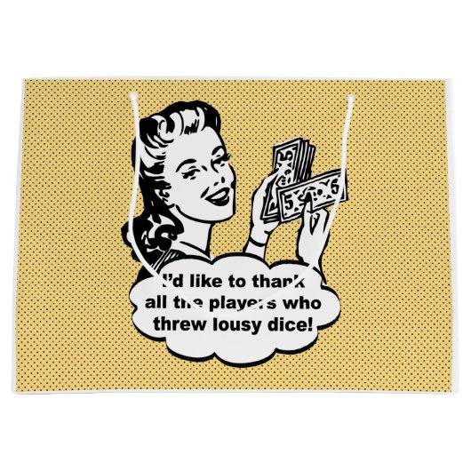 Funny Retro Bunco Gift Bag Groot Cadeauzakje (Voorkant)